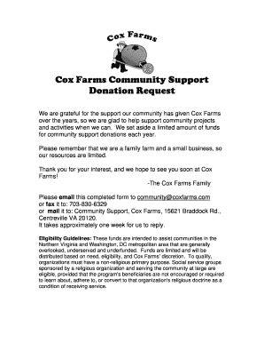 cox donation request.
